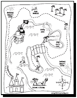 treasure map coloring pages